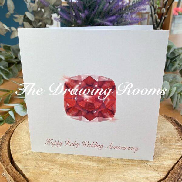 Happy Ruby Wedding Anniversary Card